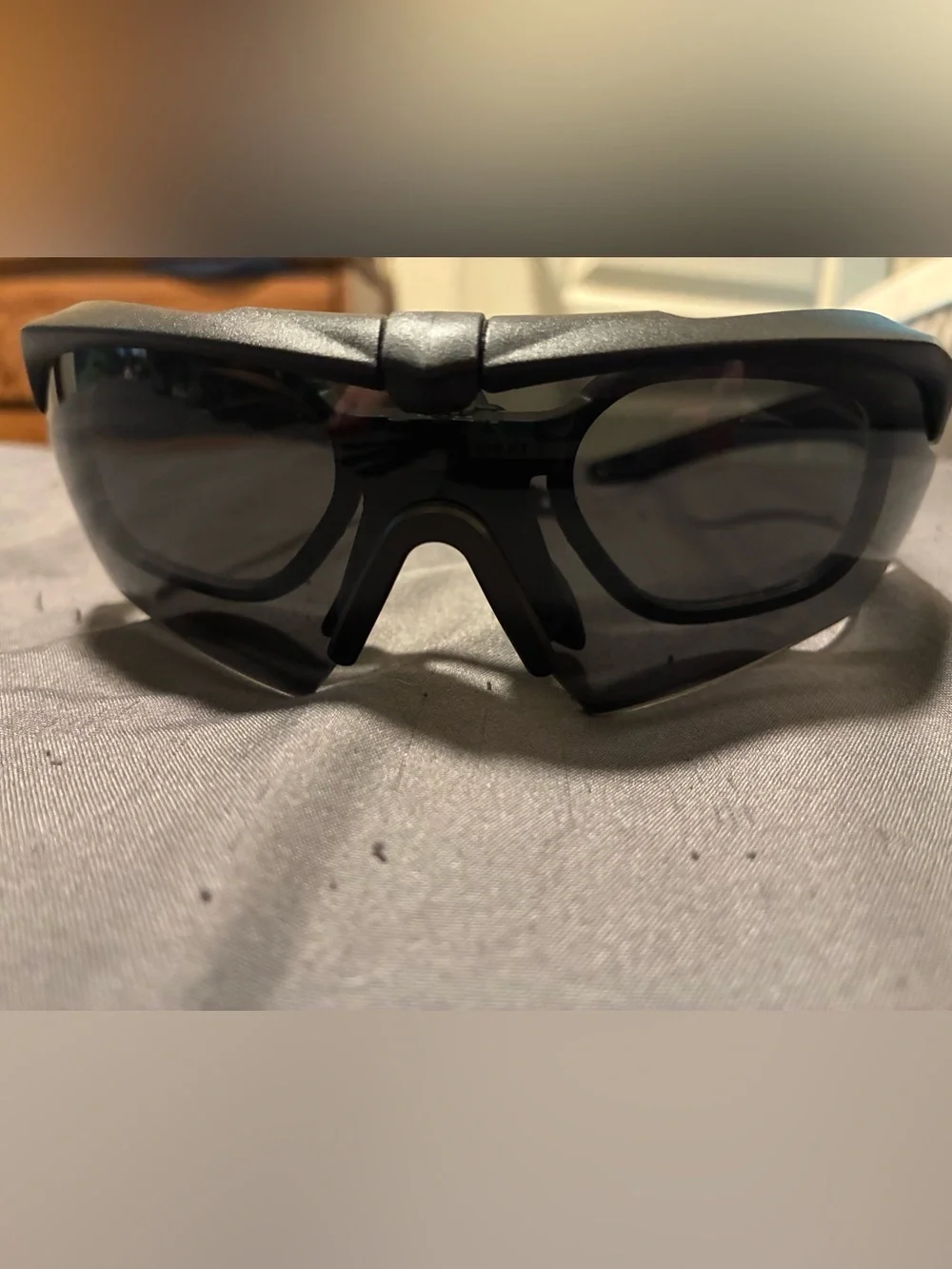 Unbranded Black Performance Sport Sunglasses with Wraparound Shield